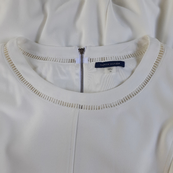 Tommy Hilfiger Crepe Cutout Fit & Flare Dress - Picture 8 of 9